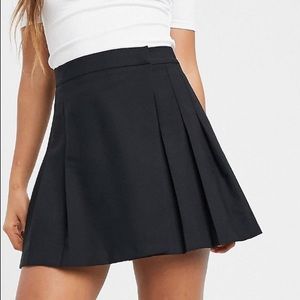 ASOS black pleated tennis skirt
